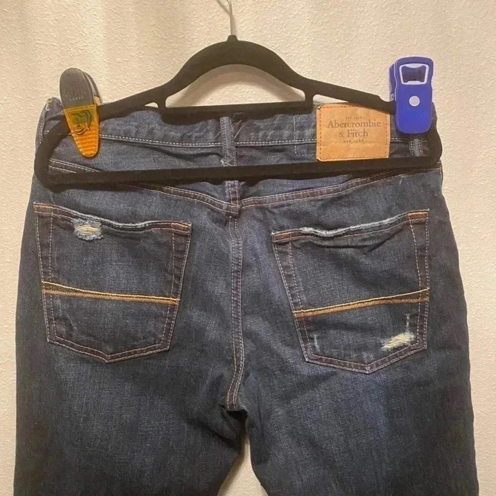 Abercrombie and Fitch jeans size 32/34. Distressed details‎  on front and back.